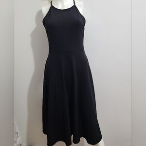 Womens Sz LARGE- Olivia Rae Black Spaghetti Strap Fit and Flare Dress
